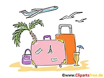 Urlaub am Strand Hintergrundbild gratis