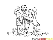 Bilder schwarz-weiß Standesamt, Hochzeit, Brautpaar gratis