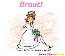 Braut Clipart, Hochzeit Bild, Illustration