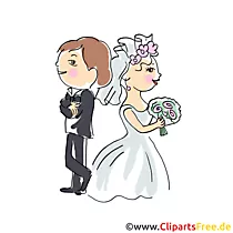 Braut mit Brautstrauss und Bräutigam - Bilder zur Hochzeit