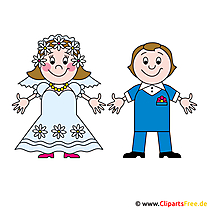 Bräutigam und Braut Bild kostenlos