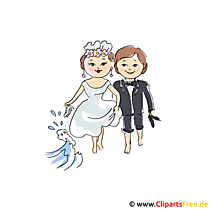 Bridal couple clipart to wedding for free