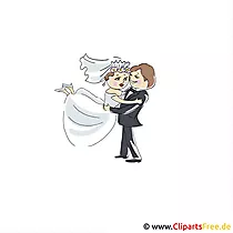 Brautpaar Comic Cliparts