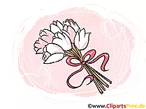 Brautstrauss, Blumenstrauss Hochzeit Clipart, Bild, Grafik, Illustration
