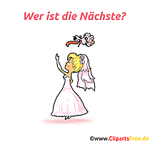 Brautstrauss werfen - Bild, Clipart, Cartoon, Grafik gratis