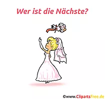 Brautstrauss werfen - Bild, Clipart, Cartoon, Grafik gratis