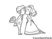 Clipart Brautpaar zur Hochzeit
