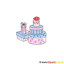 Geschenke zu Hochzeit Cliparts