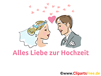 Grusskarte zur Hochzeit mit Ihren Spruechen