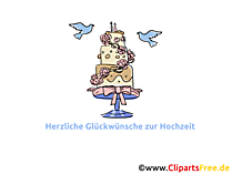 Hochzeitskuchen, Torte Clipart, Bild, Grafik