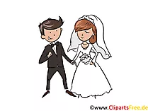 Hochzeitspaar Clipart kostenlos