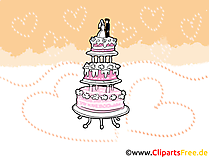 Hochzeitstorte Bild, Illustration, Clipart, Karte gratis