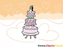 Hochzeitstorte Bild, Illustration, Clipart, Karte gratis