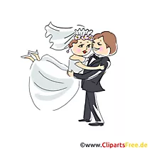 Illustration zur Hochzeit Bräutigam tanzt mit Braut