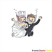 Karte Hochzeit unter Wasser