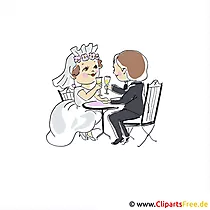 Karte zur Hochzeit Brautpaar