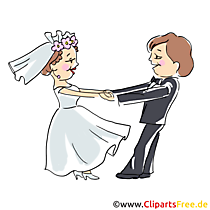 Tanzen auf Hochzeit Brautpaar Bild, Clipart