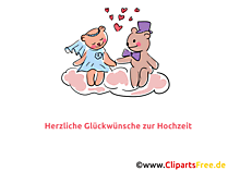 Teddy-Bärchen Bild, Clipart, Cartoon zur Hochzeit