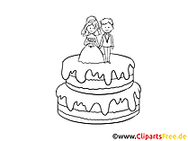 Torte Clipart Schwarz-Weiss gratis
