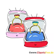 Zwei Eheringe Bild, Illustration, Clipart