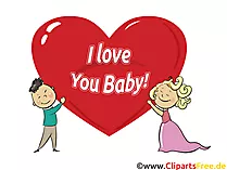 Aku tresna sampeyan bayi - clip art, e-card, kartun, komik