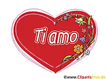 Aku tresna sampeyan kertu ucapan Italia, clipart, gambar GB, grafis, kartun