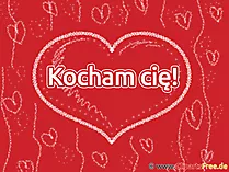 Aku tresna sampeyan kertu ucapan Polandia, clipart, gambar GB, grafis