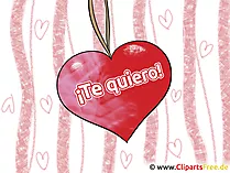 Të dua Kartolina përshëndetëse spanjolle, klipe, imazh GB, grafik, karikaturë
