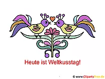 Kuss Tag Bild, Cartoon, Karte