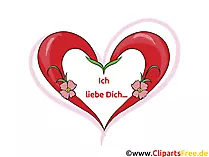 Liebe Grusskarte, Clipart, GB Bild, Grafik, Cartoon