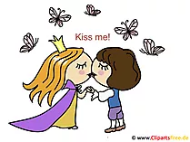 Liebe Kuss GB Bild, Illustration, Cartoon, Clipart