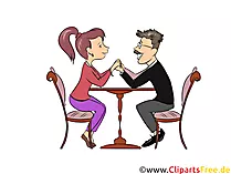 Liebeserklährung Clipart, Bild, Illustration in Farbe
