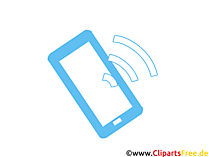 Connect mobile device icon clipart