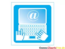 Icon Blau Laptop