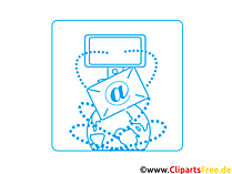 Icon E-Mail-Verkehr blau