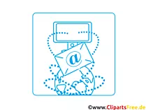 Icon E-Mail-Verkehr blau