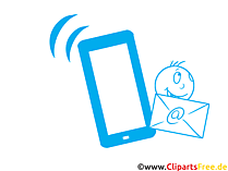 Lustige Icons Message in Smartphone