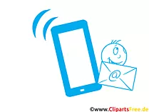 Lustige Icons Message in Smartphone