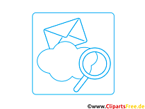 Suche im Cloud Icon