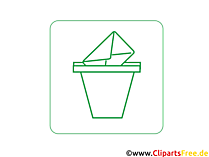Papierkorb Clipart-Icon