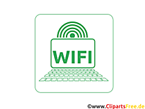 WiFi Connection Clip Art Icon