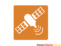 Icon Satellit im All