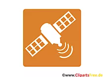 Icon Satellit im All