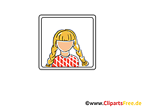 Default Profilbild Frau Grafik, Bild, Clipart, Vorlage kostenlos