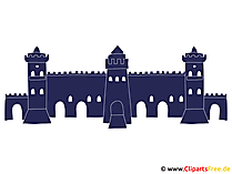 Blaue Festung Clipart