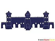 Blaue Festung Clipart
