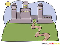 Burg auf dem Felsen Clipart