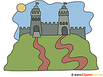 Burg auf dem Hügel Bild