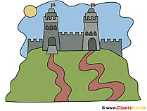 Burg auf dem Hügel Bild