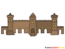 Burgmauer Bild, Clipart, Illustration